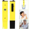 Digital PH Meter Handheld Water PH Meter w/ ATC 0-14 PH 0.1 PH Accuracy Water Quality Tester for Household Drinking Water Hydroponics Aquariums Swimmi