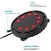 4in LED Aquarium Air Bubble Lamp Multi-Colored Submersible Fish Tank Air Stone Disk Lamp Underwater Bubble Light