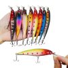56PCS Long Cast Lure Hard Bait Set Floating Water Submersible Minnow Suspended Sea Fishing Freshwater Mandarin Perch Bait Set