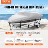 VEVOR Boat Cover, 17'-19' Trailerable Waterproof Boat Cover, 600D Marine Grade PU Oxford, with Motor Cover and Buckle Straps, for V-Hull, Tri-Hull