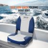 VEVOR Boat Seat, 18.9" Low Back Boat Seat, Folding Boat Chair with Thickened Sponge Padding and Hinge, Fold-Down Boat Captain Chair for Fishing Boat
