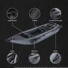 2 Person Inflatable Kayak Fishing PVC Kayak Boat the Dimension is 130'' *43'' *11.8'' Inflatable Boat Rescue Rubber Rowing Boat with Pump, Seat