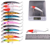 56pcs Premium Minnow Fishing Lures Kit - Hard Bait Plastic Tackle Crank Baits for Freshwater and Saltwater Fishing - Lifelike Design for Increased Cat